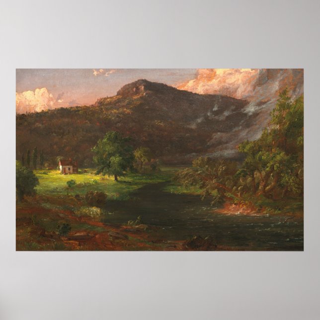 Tourn Mountain - Jasper F. Cropsey Fine Art Poster (Frente)