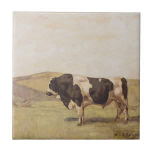 Touro numa paisagem suíça (por Ferdinand Hodler)