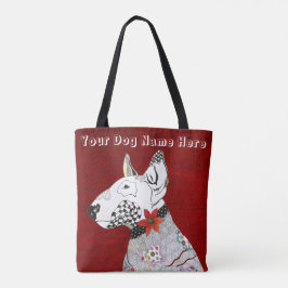 Touro Terrier Tote Bag, bonito e colorido