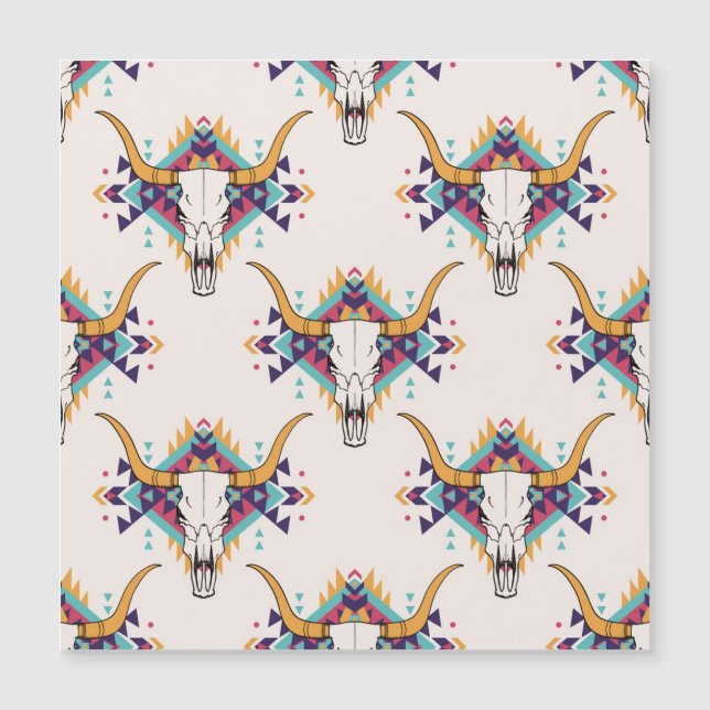 Touro Tribal Caveira: Boho Sem Semente (Frente)