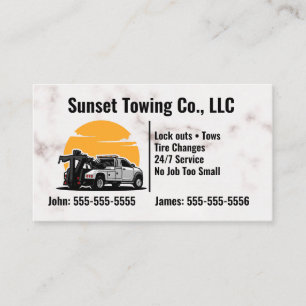 Tow Truck Company Cartão de visita