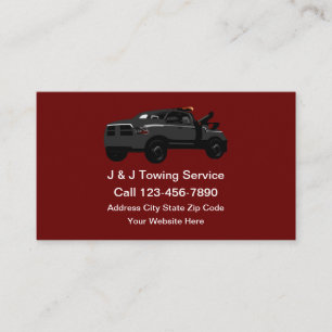 Tow Truck Wrecker Cartões de visitas