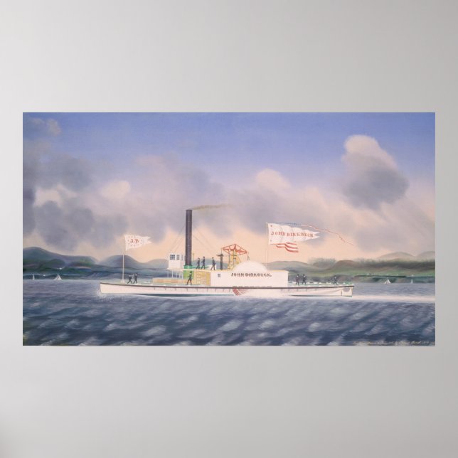 Towboat "John Birkbeck" James Bard Fine Art Poster (Frente)