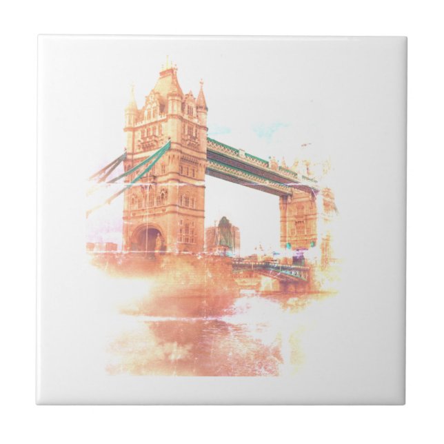Tower Bridge London Excelente Reino Unido Sketch (Frente)