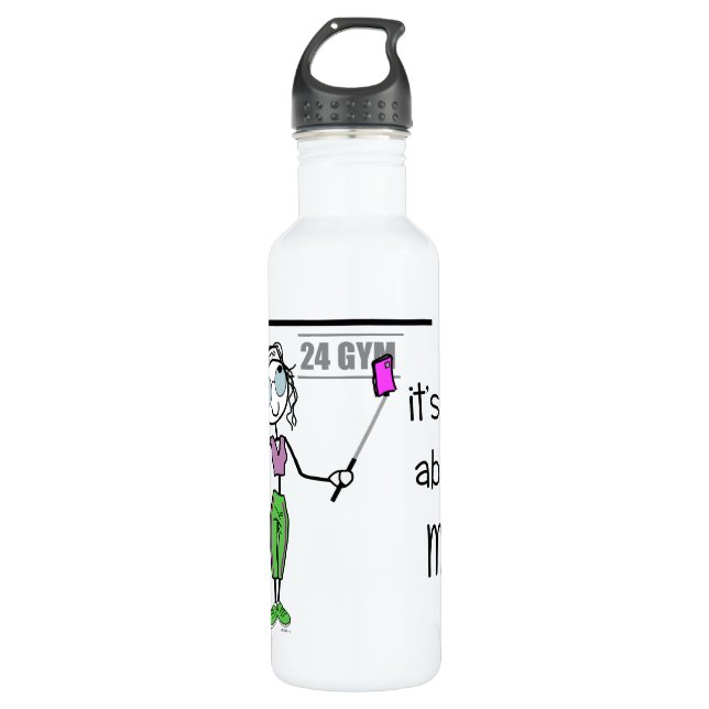 Toxicómano Selfie do Gym toda sobre mim garrafa de (Frente)