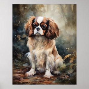 Toy Spaniel Dog Art Impressão