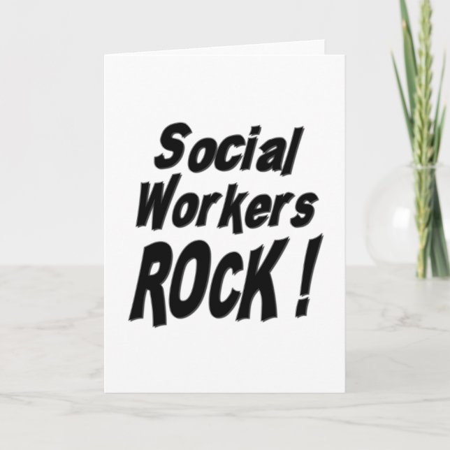 Trabalhadores Sociais Rock! Cartão (Frente)