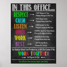 Trabalhar juntos no Office Classroom Poster