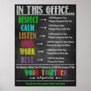 Trabalhar juntos no Office Classroom Poster
