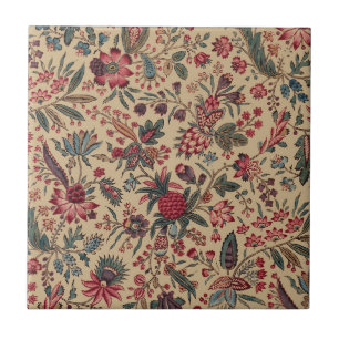 Trabalho de Agulha Antigo Floral para Móveis