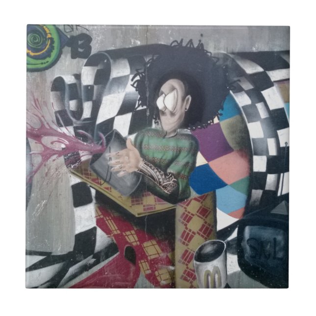 Trabalho de arte abstrato Grafite (Frente)