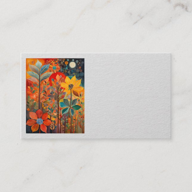 Trabalho de arte de Cartão de visita de Flores de  (Frente)