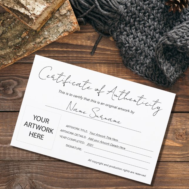 Trabalho de arte de Certificado de Autenticidade M (Criador carregado)