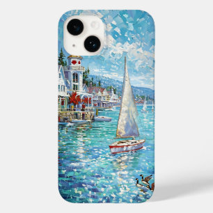 Trabalho de arte de costa vibrante - Barcos de vel