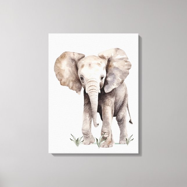 Trabalho de arte de Elefante canvas (Frente)