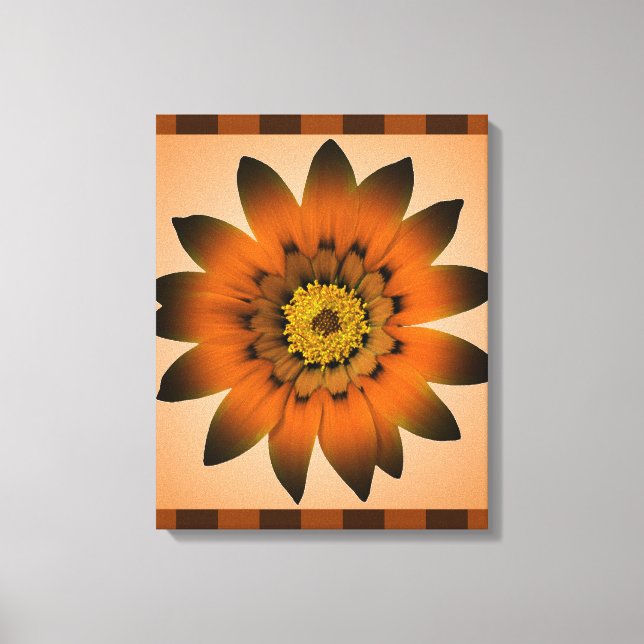 Trabalho de arte de Flor do Peru Castanho - Canvas (Frente)