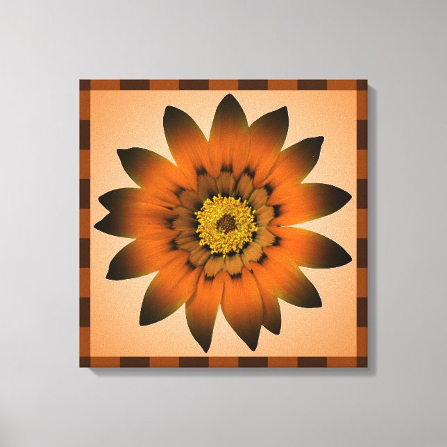Trabalho de arte de Flor do Peru Castanho - Canvas (Frente)