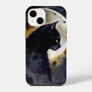Trabalho de arte de Lua Preta de Gato com Cor-de-Á