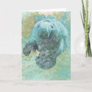 Trabalho de arte de Manateado pintado   Cartões Sa