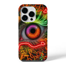 Trabalho de arte de Olho Neon Cat: Cores Vibrantes