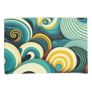 Trabalho de arte de Ondas Hippie Coloridas abstrat