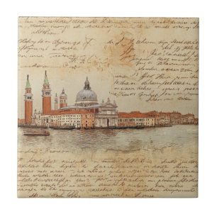 Trabalho de arte de Veneza Romântica com Script