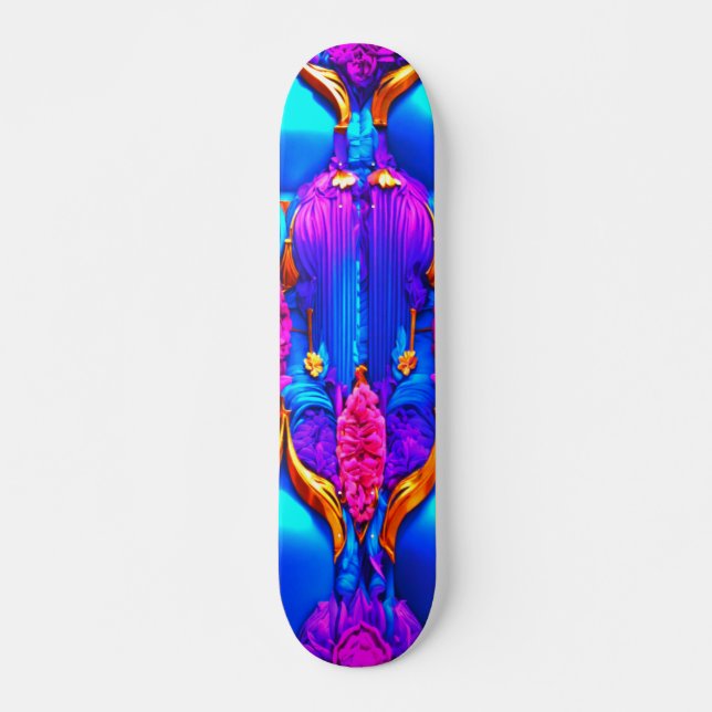 Trabalho de arte digital vibrante 3D - skateboard (Frente)