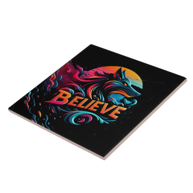 Trabalho de arte digital vibrante apresentando um  (Lateral)