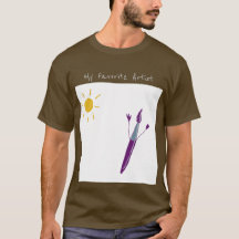 Trabalho de arte do seu filho em uma camisa