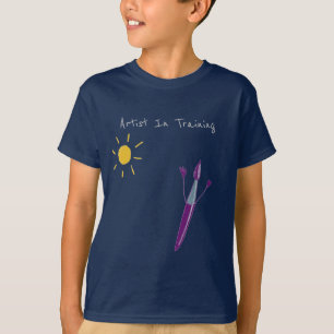 Trabalho de arte do seu filho na camiseta do Marin