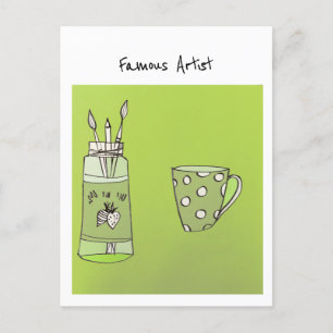 Trabalho de arte do seu filho num cartão postal