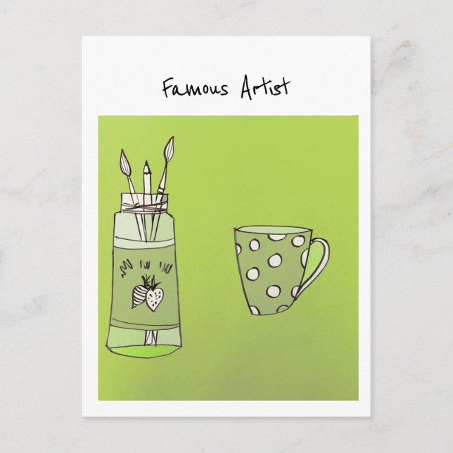 Trabalho de arte do seu filho num cartão postal (Frente)