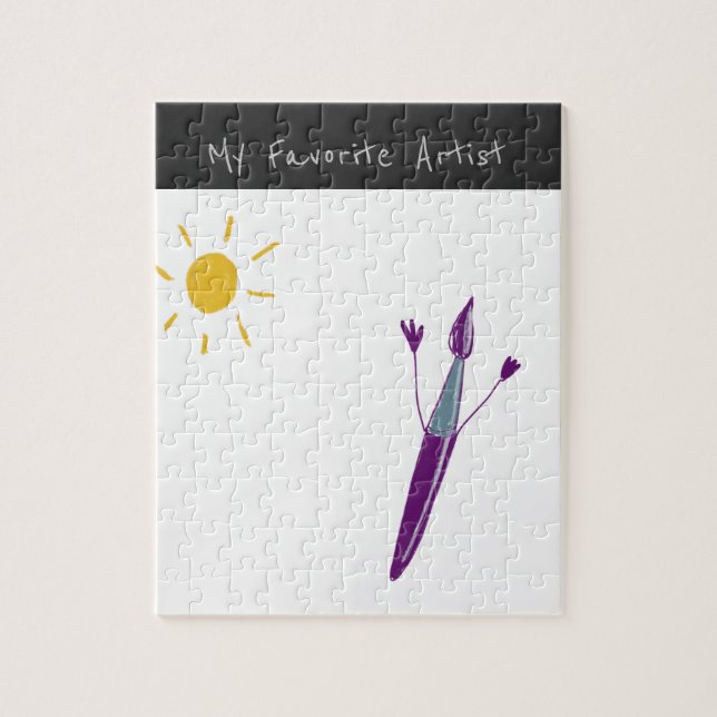 Trabalho de arte do seu filho num Quebra-cabeça (Vertical)