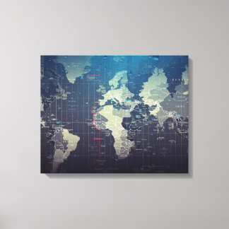 Trabalho de arte Map Canvas Premium (Gloss)