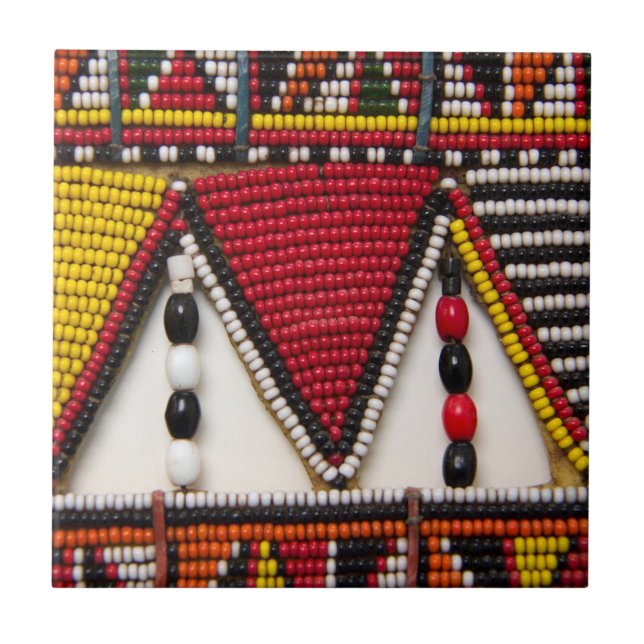 Trabalho de Contas Tribal Maasai (Frente)