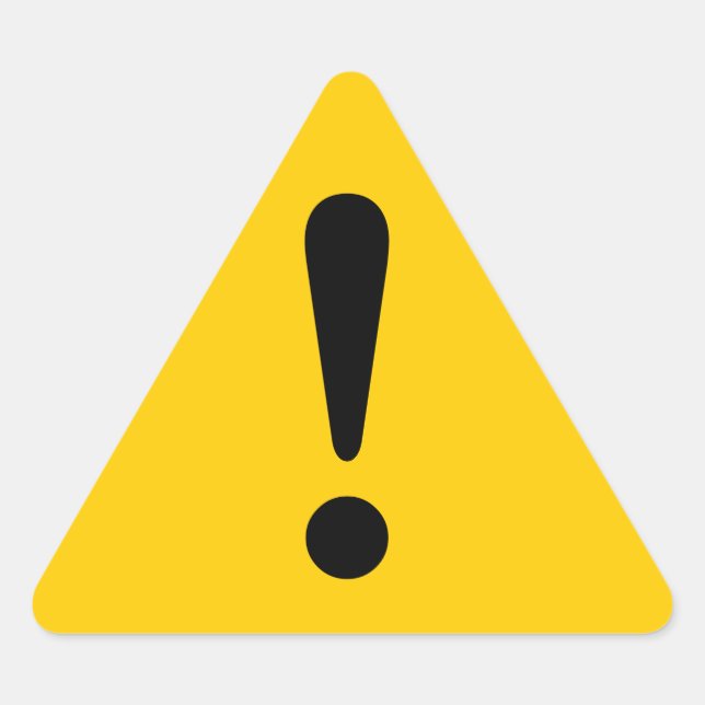 Trabalho do equipamento de exclamação do adesivo d (Frente)