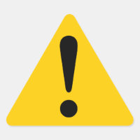 Trabalho do equipamento de exclamação do adesivo d