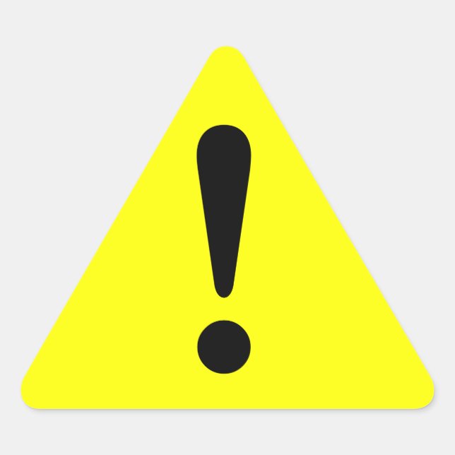 Trabalho do equipamento de exclamação do adesivo d (Frente)