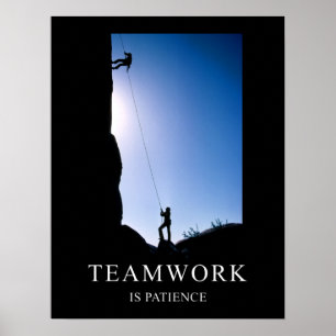 Trabalho em equipe é Poster motivacional de paci