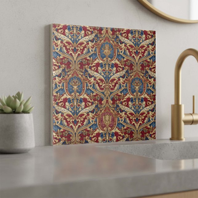 Trabalho em Pergaminho Barroco Pat#4 Vermelho Azul (Criador carregado)