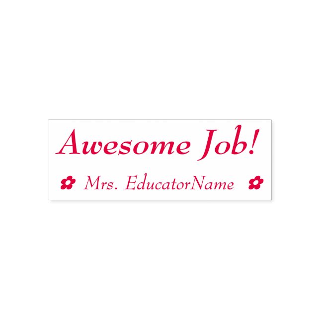 "Trabalho Incrível!" Carimbo de Borracha de Assist (Design)