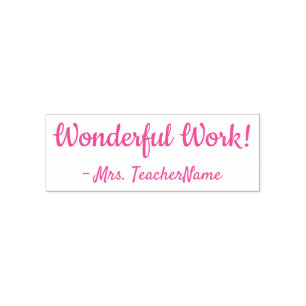 "Trabalho Maravilhoso!" Marcação do Carimbo de Bor