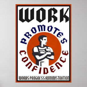 Trabalho promove confiança Poster WPA