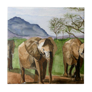 Trabalhos de arte da pintura da aguarela dos