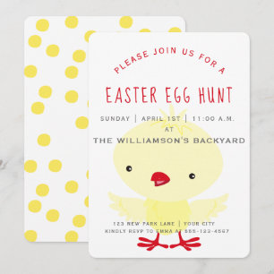 Traço Amarelo-Bonito  Convite Para Caça De Ovos 