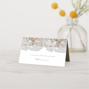 Traço branco Cartões De Mesa De Casamento De Pap