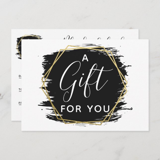 Traço de pintura preta e cartão de certificado Dou (Frente/Verso)