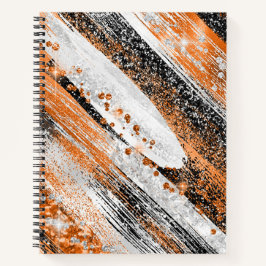 Traços de pincel amarelo, preto e branco