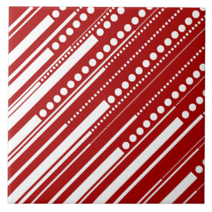 Traços e pontos em vermelho e branco