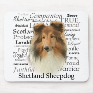 Traços Mousepad de Sheltie